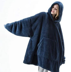 Ultra Cozy Double-Sided Fleece Wearable Blanket Hoodie