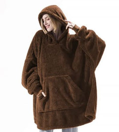 Ultra Cozy Double-Sided Fleece Wearable Blanket Hoodie
